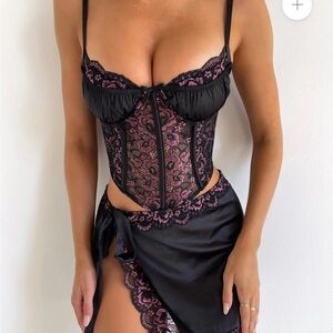 OUTCAST Hadleigh Black Corset Top